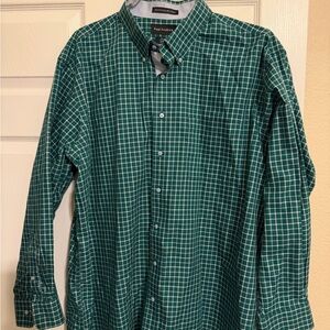 Paul Fredrick Green Plaid Men's Shirt